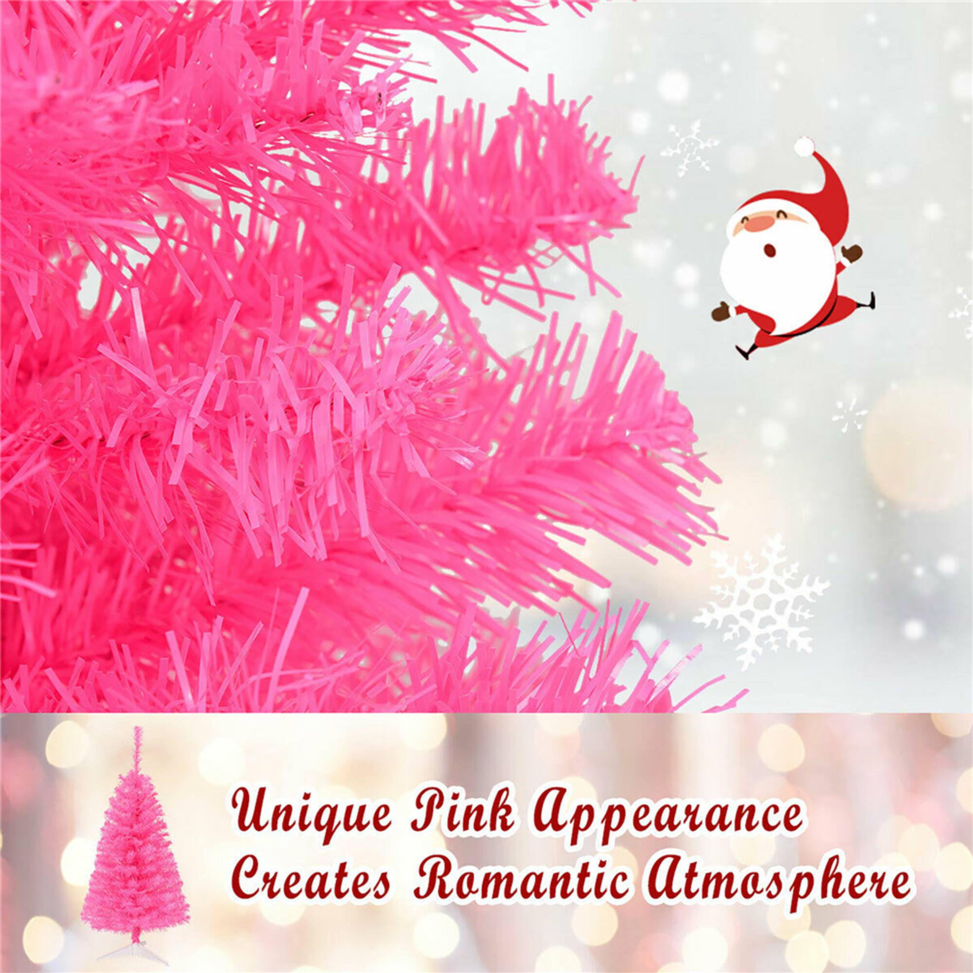 Costway 3ft. Unlit Pink Artificial Christmas Tree